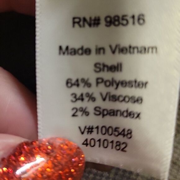 Coldwater Creek natural fit brown tweed women’s dress pants size 10P - Picture 3 of 7